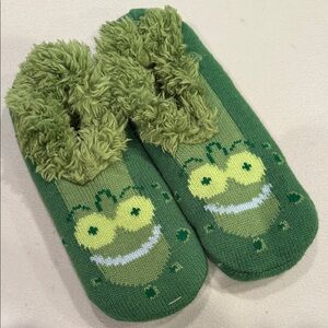 Rick and Morty pickle rick non slip slipper socks. Adult one size